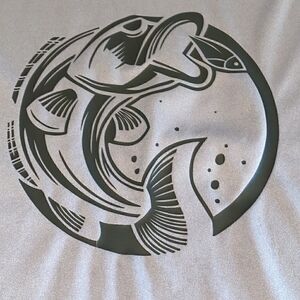 Bass Fishing Logo Men’s Tee Shirt Size XL